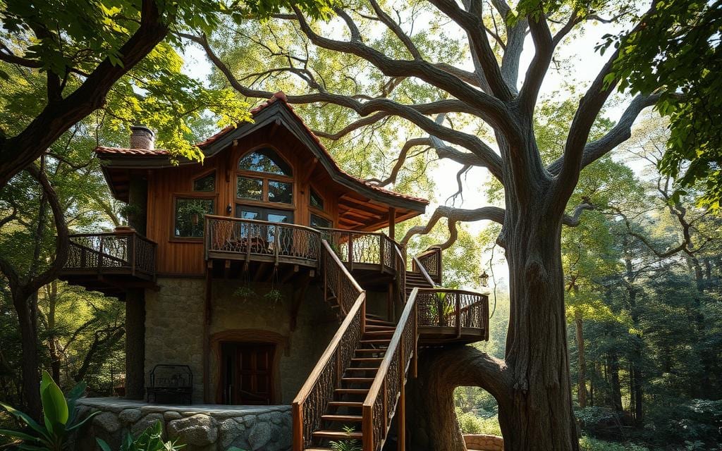treehouse design and natural materials