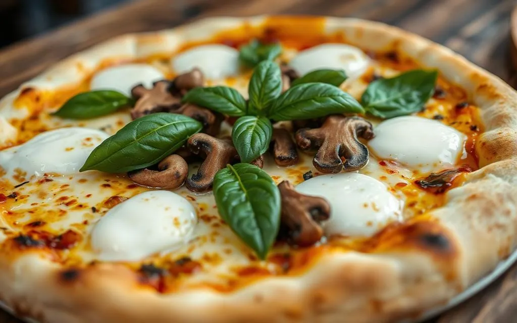 shiitake mushrooms on pizza